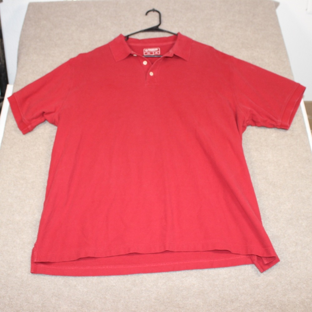 Magellan Outdoors Mens 2XL Red Short Sleeve Pique Polo Shirt